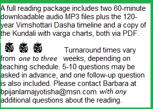 Jyotisha readings from Barbara Pijan Lama